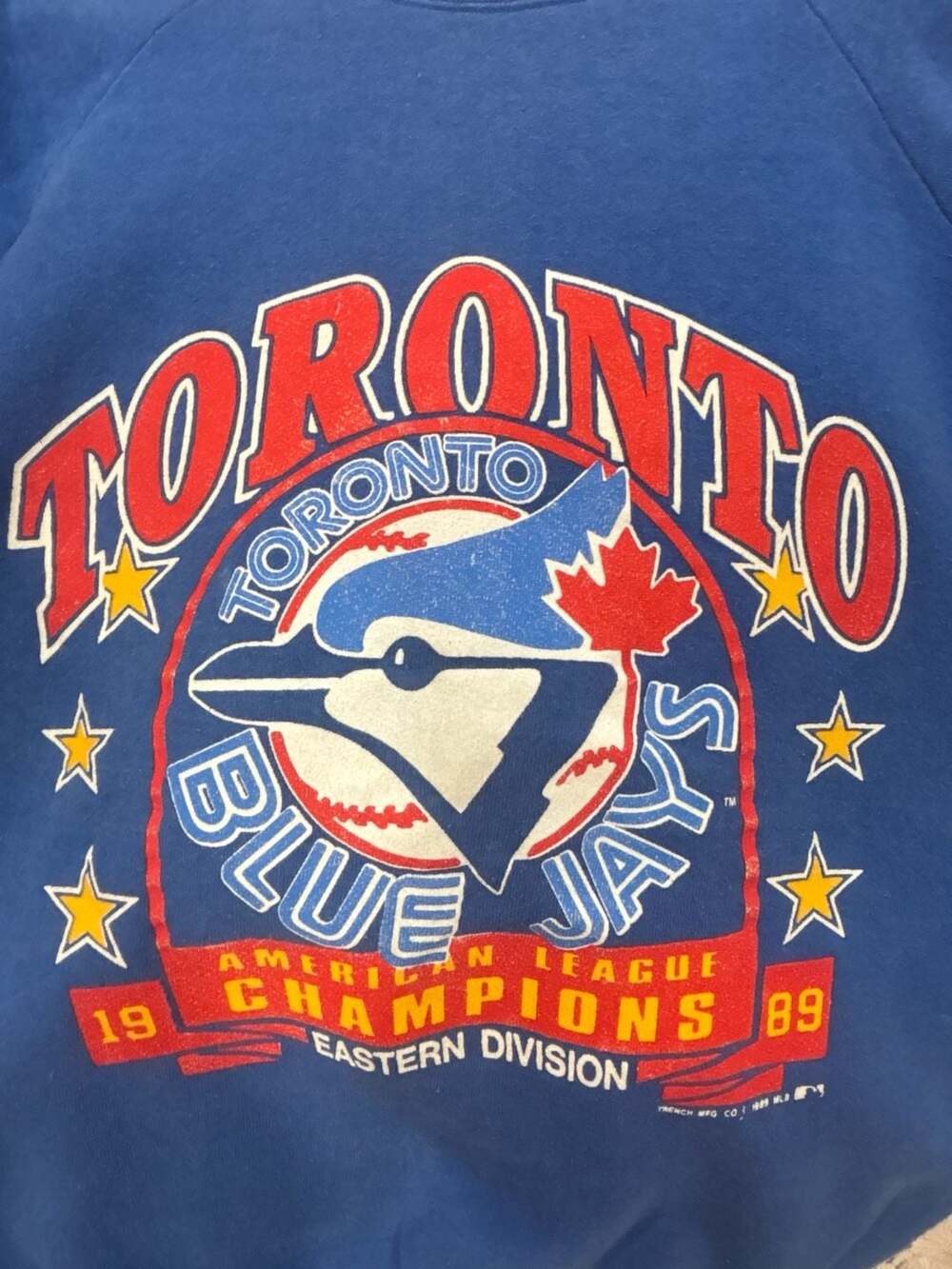 Fruit of the Loom Blue Toronto Blue Jays Graphic Crewneck Sweatshirt - Picture 2 of 7